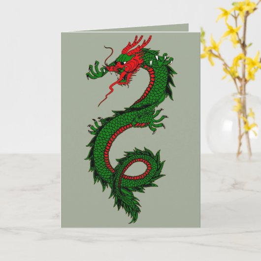 Chinees draakwenskaart kaart (Gele Bloem)