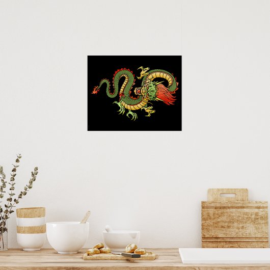 Chinees Dragon 09 Poster (Keuken)