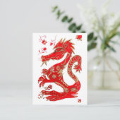 Chinees dragon Astrology-Briefkaart Briefkaart (Staand voorkant)