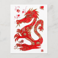 Chinees dragon Astrology-Briefkaart