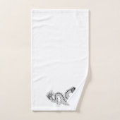 Chinees Dragon Black White Bad Handdoek (Handdoek)