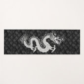 Chinees Dragon Black White Yogamat (Voorkant (horizontaal))