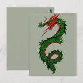 chinees dragon briefkaart (Voorkant / Achterkant)