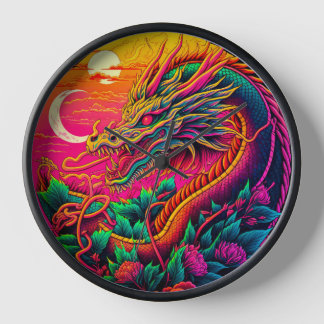 Chinees dragon Colorful Neon Design
