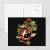 Chinees Dragon en Yin-Yang Symbool Briefkaart (Voorkant / Achterkant)