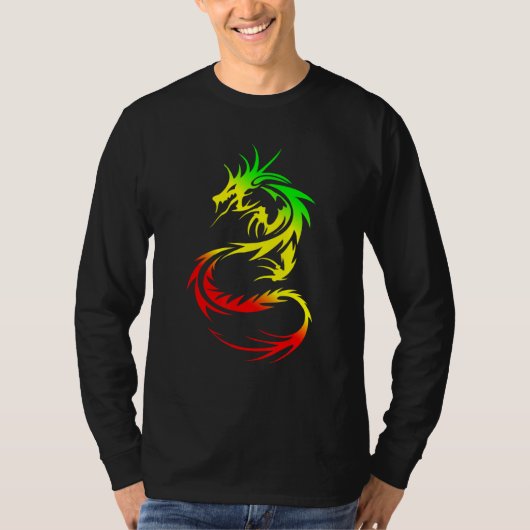 Chinees dragon Fantasy Tattoo Colorful Mythical en T-shirt (Voorkant)