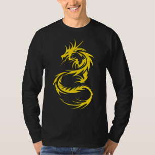Chinees dragon Fantasy Tattoo Gold Mythical Animal T-shirt