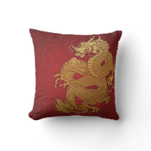 Chinees Dragon Gold en Red