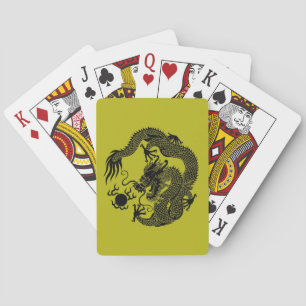 Chinees dragon Kaart Gold en zwart