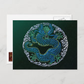 Chinees Dragon Ornament Briefkaart (Voorkant / Achterkant)