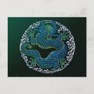 Chinees Dragon Ornament Briefkaart