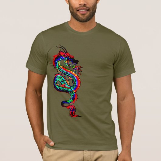 Chinees Dragon red fire Design gift idea dragon T-shirt (Voorkant)