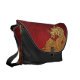 Chinees dragon Red Gold Messenger Bag (Voorkant Links)