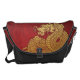 Chinees dragon Red Gold Messenger Bag (voorkant)