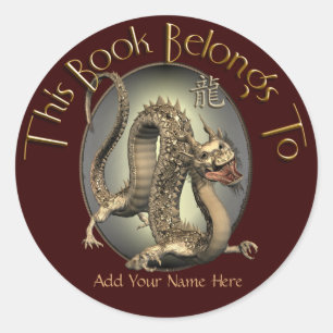  Chinees Drakenboekje Ronde Sticker