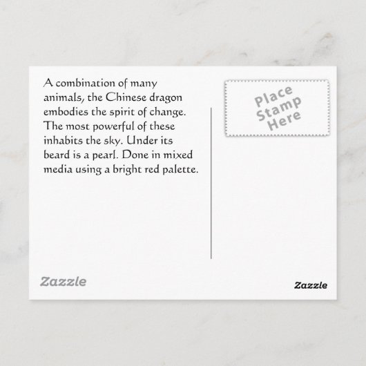 Chinees drakenBriefkaart Briefkaart (Achterkant)
