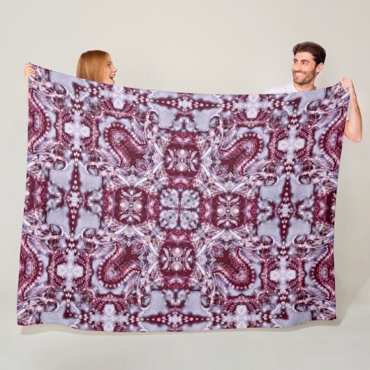 Chinees Drakenhologram Mandala Fleece Deken (In situ)