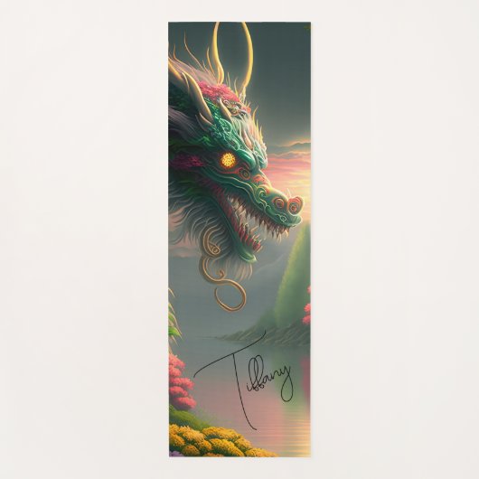 Chinees drakenhoofd yogamat (Voorkant)