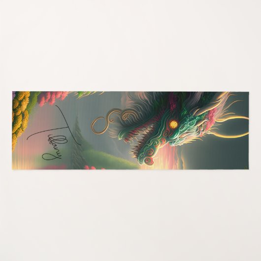 Chinees drakenhoofd yogamat (Voorkant (horizontaal))