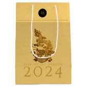 Chinees Drakenjaar 2024 Elegant Monogram MGB Medium Cadeauzakje (Achterkant)