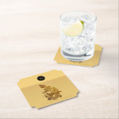 Chinees Drakenjaar 2024 Elegant Monogram PapC Kartonnen Onderzetters (Insitu)