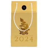 Chinees Drakenjaar 2024 Elegant Monogram SGB Klein Cadeauzakje (Voorkant)