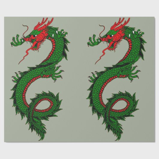 Chinees drakenpapier cadeaupapier (Vlak)