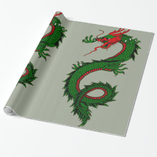 Chinees drakenpapier cadeaupapier
