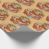 Chinees drakenpapier cadeaupapier (Hoek)