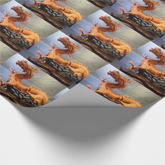 Chinees drakenpapier cadeaupapier (Hoek)