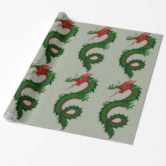 Chinees drakenpapier cadeaupapier (Uitgerold)