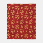 Chinees drakenpatroon Jaar van de draak 2024 Fleece Deken (Voorkant)