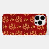 Chinees drakenpatroon Jaar van de draak 2024 iPhone Hoesje (Achterkant horizontaal)