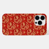Chinees drakenpatroon Maanjaar 2024 iPhone Hoesje (Achterkant horizontaal)