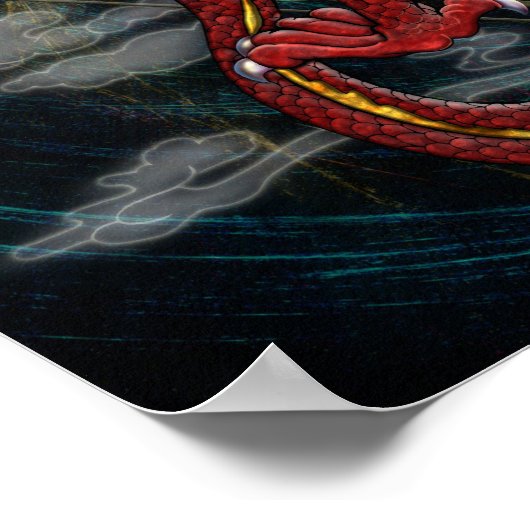 Chinees drakenposter poster (Hoek)