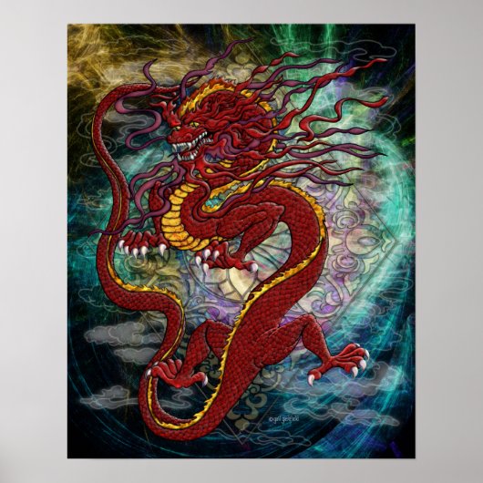 Chinees drakenposter poster (Voorkant)