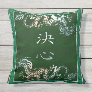 Chinees drakenstammotief buitenkussen