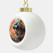 Chinees drakensymbool 2024 keramische bal ornament (Rechts)