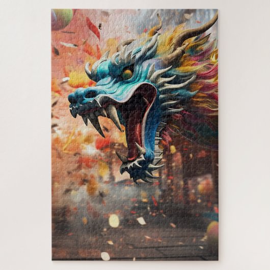 Chinees drakensymbool 2024 legpuzzel (Verticaal)
