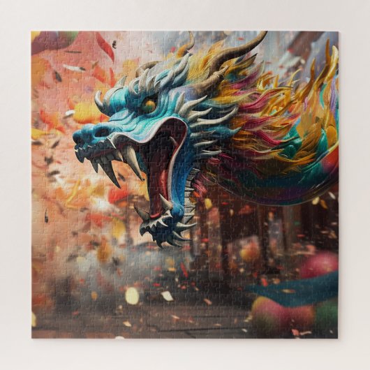 Chinees drakensymbool 2024 legpuzzel (Verticaal)