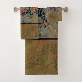 Chinees drakensymbool Antiek Aziatisch Bad Handdoek (Insitu)