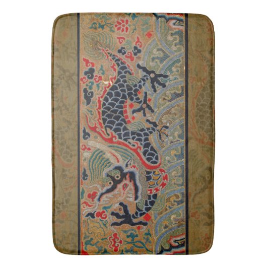 Chinees drakensymbool Antiek Aziatisch Badmat (Voorkant Verticaal)