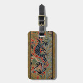 Chinees drakensymbool Antiek Aziatisch Bagagelabel (Voorkant verticaal)