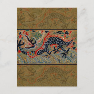 Chinees drakensymbool Antiek Aziatisch Briefkaart