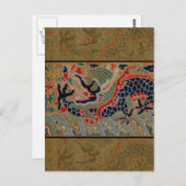 Chinees drakensymbool Antiek Aziatisch Briefkaart (Voorkant / Achterkant)