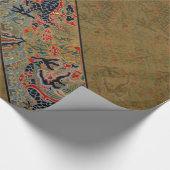 Chinees drakensymbool Antiek Aziatisch Cadeaupapier (Hoek)