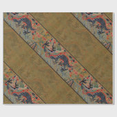 Chinees drakensymbool Antiek Aziatisch Cadeaupapier (Vlak)