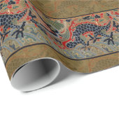 Chinees drakensymbool Antiek Aziatisch Cadeaupapier (Rol Hoek)