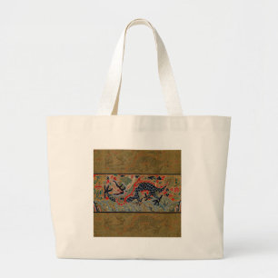 Chinees drakensymbool Antiek Aziatisch Grote Tote Bag