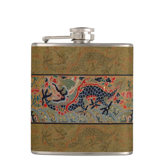 Chinees drakensymbool Antiek Aziatisch Heupfles (Voorkant)